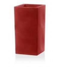 Roter Pflanzkübel aus Kunststoff 80cm hoch-0