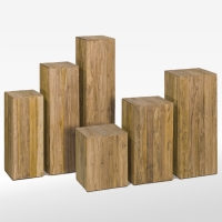 Säule aus recyceltem Teak-Holz-0