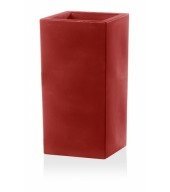 Roter Pflanzkübel aus Kunststoff 80cm hoch